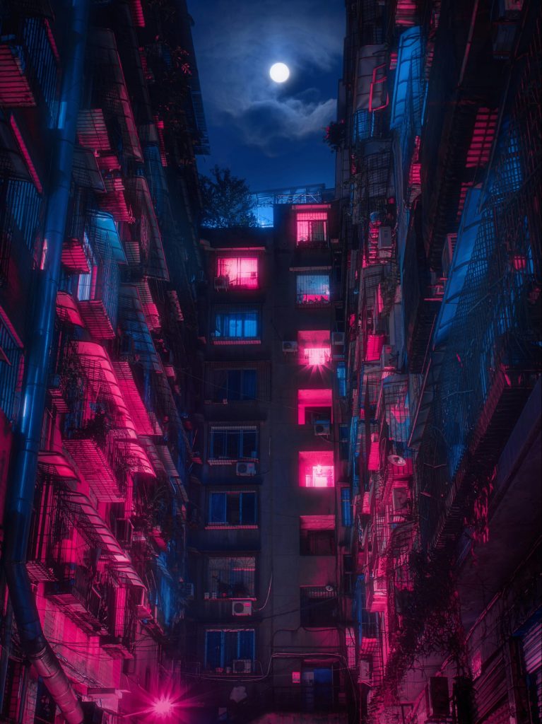 Dystopie Cyberpunk Überbevölkerung